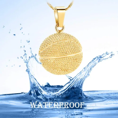 Miniatura 6 de constantlife Joyería de cremación para cenizas Collar de urna de acero inoxidable con colgante conmemorativo de baloncesto para hombres y mujeres