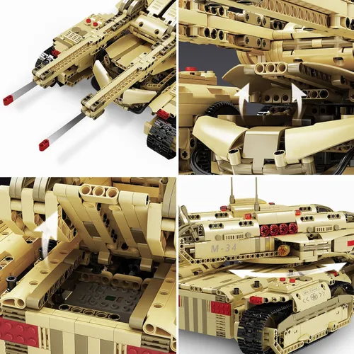 Miniatura 4 de Mould King 20011 Tecnología MOC Bloque de Construcción Mamut Tanque, Kit de Modelo de Tanque RC Recargable de Control Remoto para Adultos