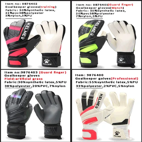 Miniatura 4 de KELME Guantes de portero para niños y adultos, palmas de látex resistentes a la abrasión con tecnología de agarre mejorada, guantes de portero