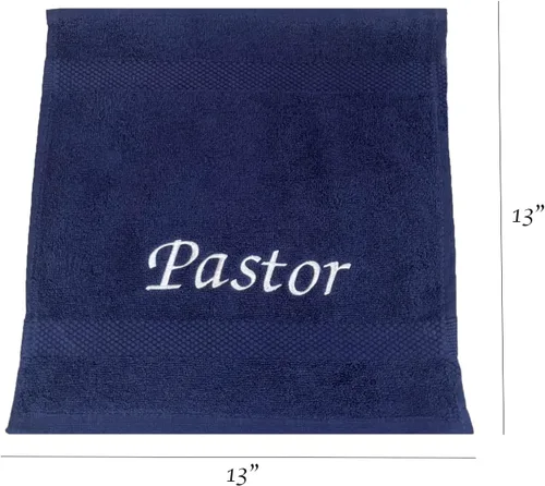 Miniatura 2 de Liberty21 Pastor bordado, toalla del clero. 13 x 13 pulgadas. Regalos de agradecimiento para pastores para hombres y mujeres. Fe cristiana. Regalos