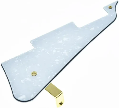 Miniatura 62 de KAISH Golpeador de guitarra Abalone Pearl LP con soporte de acero inoxidable negro y tornillos de montaje de acero para USA Les Paul
