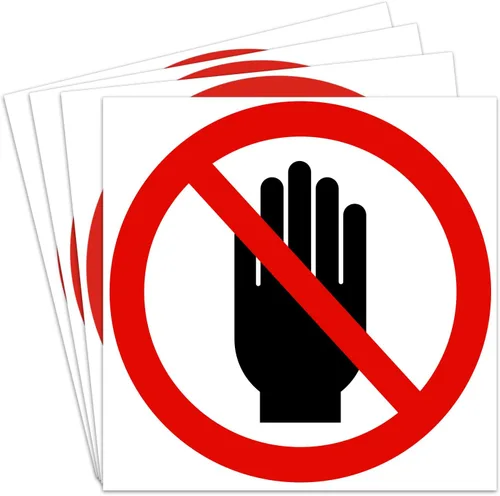 Miniatura 16 de dealzEpic - Adhesivo con texto en inglés "Do Not Touch" - Adhesivo autoadhesivo redondo de vinilo autoadhesivo - 1.6 in (1.57 pulgadas) de diámetro