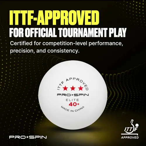 Miniatura 3 de PRO-SPIN Pelotas de ping pong – Pelotas de tenis de mesa premium aprobadas por ITTF de 3 estrellas Alto rendimiento 40+ ABS calidad profesional