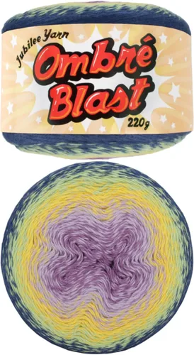 Miniatura 32 de JubileeYarn Hilo Ombré Blast - 220g/pastel Algodón Peso Bebé - Cripta de Hielo - 1 Pastel 119 Cripta de hielo
