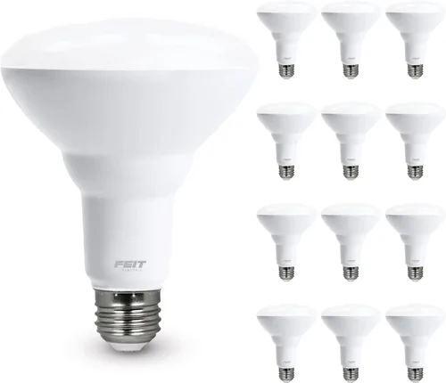 Feit Electric Bombilla LED BR30, equivalente a 65 W, regulable, 650 lúmenes, base estándar E26, luz diurna de 5000 K, CRI 90, bombillas empotradas,
