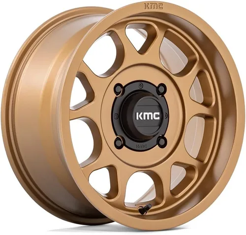 Miniatura 2 de Bundle - 9 Items: KMC Toro S 15" Wheels Bronze 35" Alpha Tires [4x137 Bolt Pattern 12mmx1.5 Lug Kit]