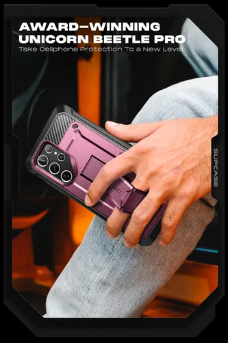 Miniatura 7 de SUPCASE Funda para Samsung Galaxy S22 Ultra con soporte, [Unicorn Beetle Pro] [2 marcos frontales]