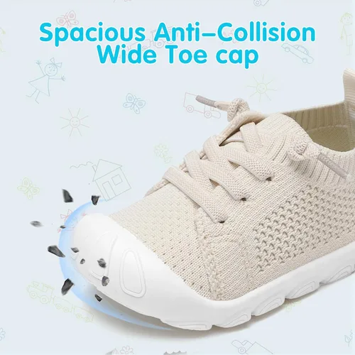Miniatura 2 de Zapatos deportivos para niños y niñas pequeños, zapatos para caminar descalzos, zapatos de tenis ligeros y transpirables para los primeros bebés