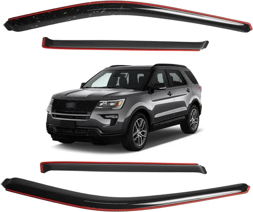 Miniatura 20 de Visor de ventana en canal para Jeep Grand Cherokee WK2 4 puertas SUV 2022, deflector de viento, protector solar y lluvia, adhesivo, a prueba