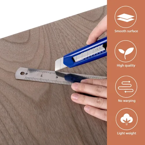 Miniatura 3 de 10 paquetes de hojas de madera contrachapada de nogal 12x12x1/8 pulgadas, 3mm de madera contrachapada para corte láser y grabado, madera sin acabado