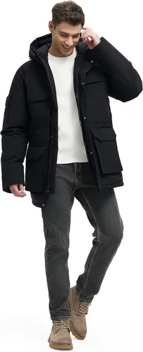 Miniatura 6 de Abrigos de invierno para hombre, chaquetas de invierno, impermeables, cálidas, gruesas, largas, con capucha