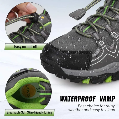 Miniatura 3 de Uovo Tenis deportivos para correr para niños, a prueba de agua, antideslizantes, para exteriores, senderismo, para niños pequeños y grandes
