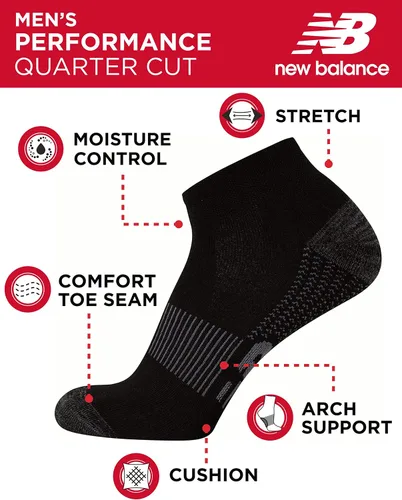 Miniatura 3 de New Balance Calcetines de compresión de arco atlético para hombre (paquete de 12)