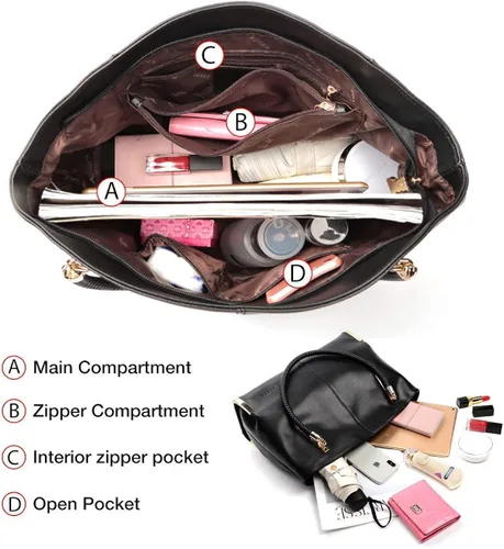 Miniatura 4 de FOXER Totes de cuero y carteras 2 PCS Set