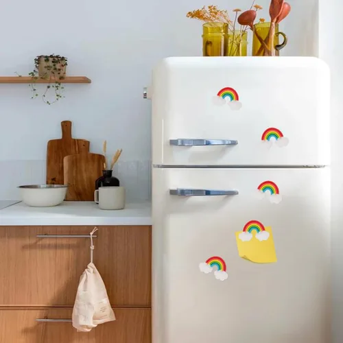 Miniatura 3 de DOITOOL 5 imanes de arco iris para nevera, arco iris, imanes de nevera, calcomanías magnéticas para refrigerador para nevera, casillero, pizarra