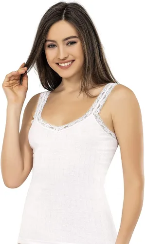 Miniatura 57 de VAVONNE Camiseta sin mangas tipo camisola para mujer, toda de algodón, aireada, suave y cómoda