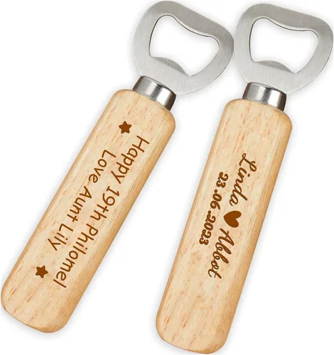 Miniatura 4 de Abrebotellas de madera personalizado, regalo de cerveza para él, padrino, hermano, novio, amigo, padre, regalos únicos para el día del padre