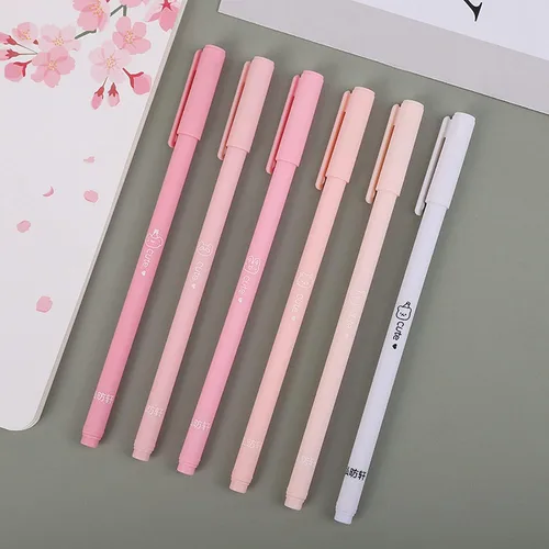 Miniatura 6 de Paquete de 12 bolígrafos de tinta de gel, color rosa, verde, caramelo, tinta negra de 0.020 in, punta extrafina, bonitos bolígrafos para escribir