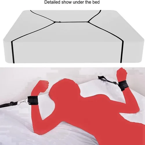 Correas de cama sexuales para tobillos y muñecas, restricciones de cama King, sexo para adultos, juego de cama de servidumbre, puños para piernas,