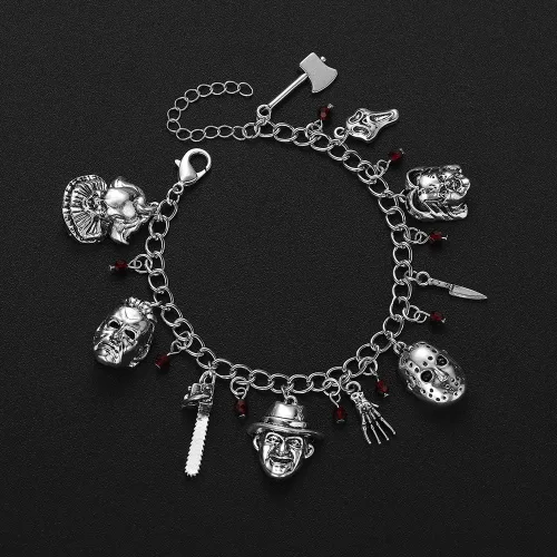 Miniatura 3 de Hanreshe Bracelets Horror Movie Ghost Baby Jason Scary Theme Bracelet Cosplay Jewelry Women Horror Charm Bracelet