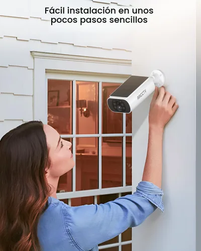 Miniatura 5 de ARCCTV Cámaras de seguridad solares inalámbricas para exteriores, kit de 4 cámaras, sistema inalámbrico de cámara de seguridad solar de 4 MP, visión