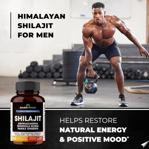 Miniatura 4 de SANDHUHERBALS Paquete Shilajit con Moringa Cápsulas para hombres y mujeres Apoya la energía, el sistema inmunológico, la piel y la salud