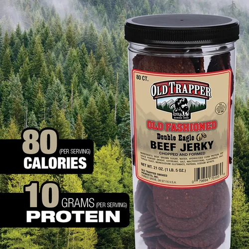 Miniatura 3 de Old Trapper Double Eagle Jerky, carne seca de ternera, estilo antiguo, 80