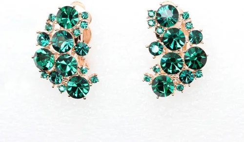 Miniatura 3 de Faship Preciosos pendientes florales con clip
