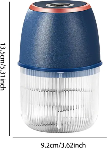 Miniatura 4 de Picadora eléctrica de ajo Procesador de alimentos de 11.8 fl oz Trituradora de verduras de cocina - Máquina trituradora de cebolla pequeña