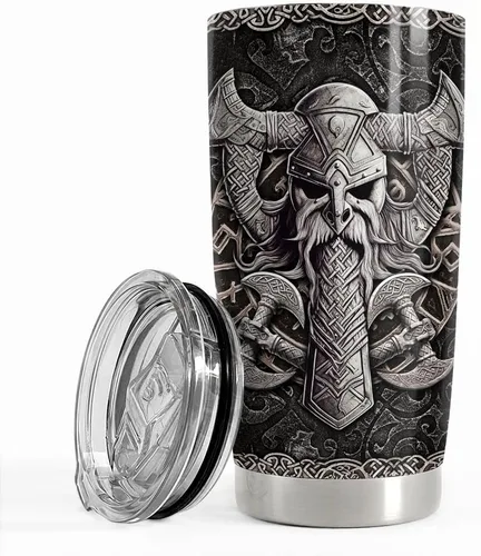 Miniatura 18 de SANDJEST Vaso irlandés de acero inoxidable con tapa de cruz celta de 20 onzas, regalos para mujeres, cumpleaños, Navidad Irish