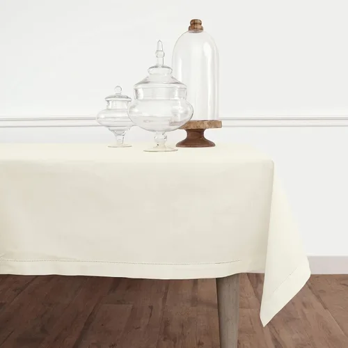 Miniatura 31 de Solino Home Mantel cuadrado de lino y algodón con vainica, 52 x 52 pulgadas, lavable a máquina para verano, 4 de julio