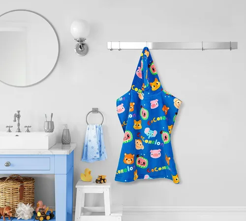 Miniatura 6 de Jay Franco CoComelon Melon Poncho con Capucha para Baño/Piscina/Playa - Toalla de Algodón Súper Suave y Absorbente, Mide 28 x 28 Pulgadas