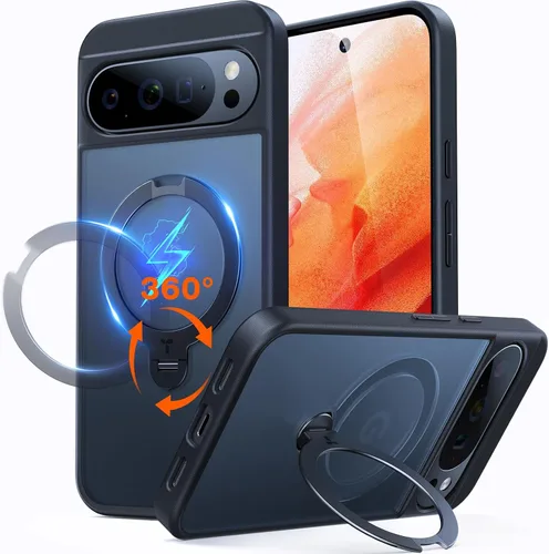 Miniatura 15 de TORRAS Soporte magnético giratorio de 360 grados para funda de Google Pixel 9 Pro XL, protección contra caídas de grado militar de 12 pies