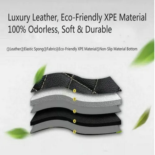 Miniatura 4 de Alfombrillas de cuero personalizadas impermeables para el 99 % de los sedán, SUV, automóvil deportivo, negro, beige, alfombrillas de vehículo