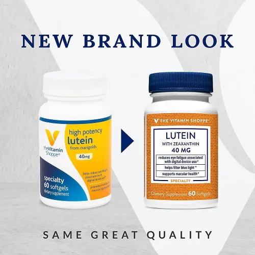 Miniatura 2 de The Vitamin Shoppe Luteína 40MG - Salud ocular, apoyo de la visión y protección de la luz azul, antioxidante carotenoide (60 cápsulas blandas)