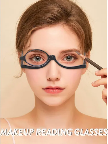 Miniatura 5 de 2 Pairs Makeup Reading Glasses for Women, Magnifying Flip Down Cosmetic Readers, Make Up Glasses with Spring Hinge