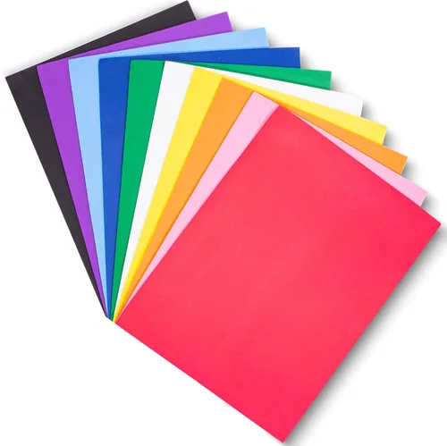 ACTIVITYYA - Hojas de espuma EVA, 9 x 12 pulgadas, 10 colores, papel de espuma artesanal de 0.079 pulgadas de grosor para artes y manualidades, 10