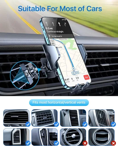 Miniatura 6 de andobil 2026 Soporte para teléfono de coche mejorado, soportes para teléfono de grado militar para la rejilla de ventilación de su coche, clip