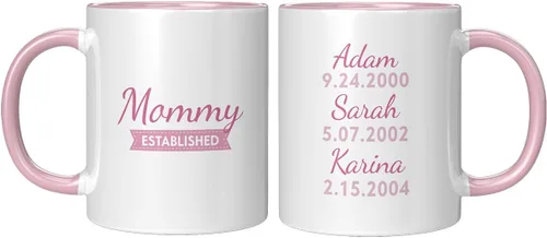 Miniatura 13 de Taza para el día de la madre para mamá de hija e hijo – Taza de café divertida para la mejor mamá del mundo – Regalo único de cumpleaños para esposa