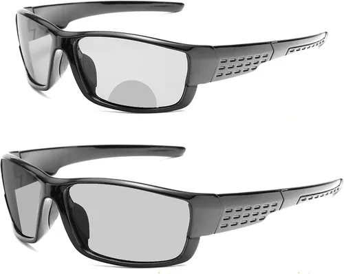 Gafas de lectura bifocales fotocrómicas de transición para hombre, gafas de sol cuadradas deportivas de seguridad, lectores de moda anti rayos UV
