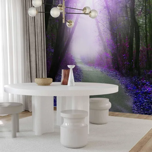 Miniatura 6 de artgeist Mural de pared premium Bosque púrpura, 79 x 55 pulgadas, papel tapiz no tejido, decoración de pared de vellón, impresión fotográfica