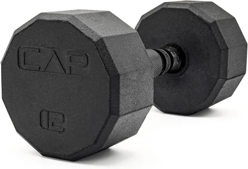 Miniatura 58 de CAP Barbell Peso de la mancuerna hexagonal recubierta, individual, 10-120 libras, múltiples opciones