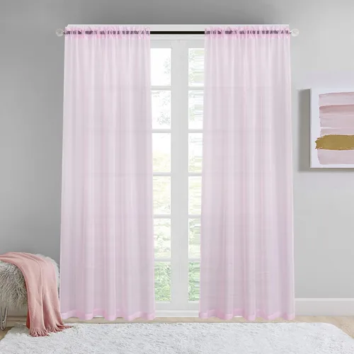 Miniatura 8 de GYROHOME Cortina de gasa transparente con bolsillo para barra, filtro de luz solar, protege la privacidad de poliéster transparente para sala