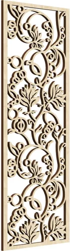 Miniatura 73 de 9 3/8"W x 24 3/8"H x 1/4"T Caspio Decorativos Paneles De Pared De Madera De Calado, Roble Rojo rojo (Red Oak)