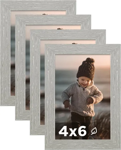 Miniatura 82 de KINLINK Marco de Fotos A3 Negro Juego de 4, Marcos de Fotos de Madera con Paspartú A4 con Plexiglás para A4 con Paspartú o A3 sin Paspartú