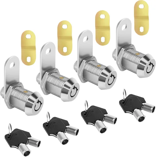 Miniatura 11 de Cerraduras de Leva RV para Puerta de Almacenamiento de 1 Pulgada, Compartimento de RV, 4 Piezas con Llave Igual, Juego de Repuesto para Remolque