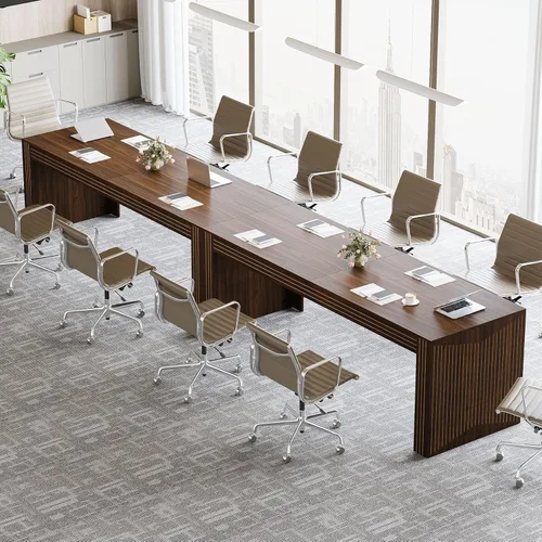 Miniatura 12 de Tribesigns 79-Inch Extra Long Desk, Two Person Double Desk for Home Office, Wooden Long Computer Desk Writing Table for Office, Coffee Brown