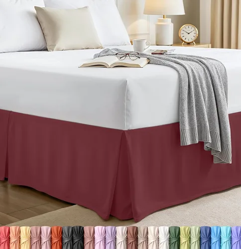 Miniatura 18 de Utopia Bedding Falda para cama individual – Paquete de 20 – Volantes plisados cuádruples suaves – Fácil ajuste con caída a medida de 15 pulgadas