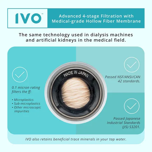 Miniatura 2 de Filtro de Agua IVO para Grifo de Lavabo – 4 Etapas con Tecnología de Microfiltración – Elimina Cloro, Óxido, Sedimentos y Contaminantes