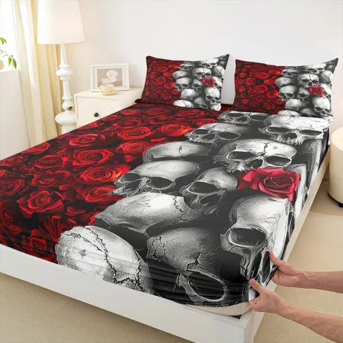 Miniatura 32 de Juego de sábanas bajeras para juegos tamaño individual, juego de ropa de cama con grafiti Lightning Strike para niños, adolescentes, decoración
